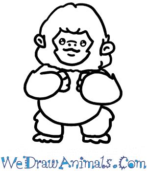 Baby silverback gorilla drawing - julurv