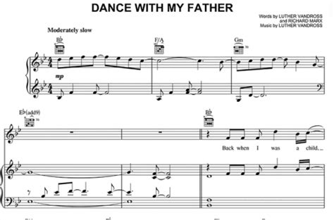 Luther Vandross Dance With My Father Free Sheet Music Pdf For Piano The Piano Notes