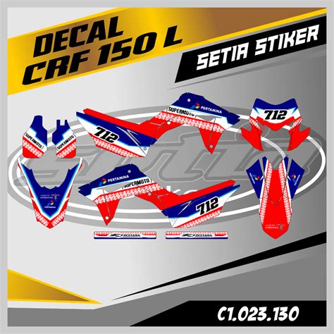 Jual Decal Stiker Crf L Full Body Warna Merah Biru Mandalika