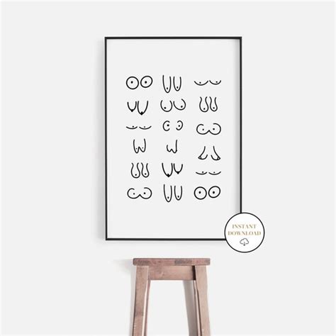 Body Positive Print Boob Art Printable Funny Bathroom Signs Etsy