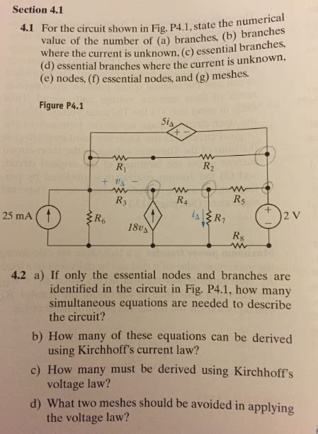 Solved Section 41 41 For The Circuit Shown In Fig