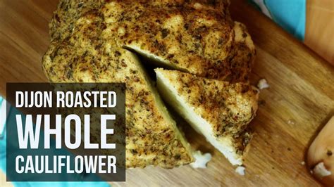 Dijon Roasted Whole Cauliflower Vegan Side Dish Recipe By Forkly Youtube