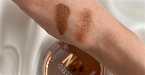 Catrice Melted Sun Cream Bronzer Swatch Geblend 020 Beach Babe Review