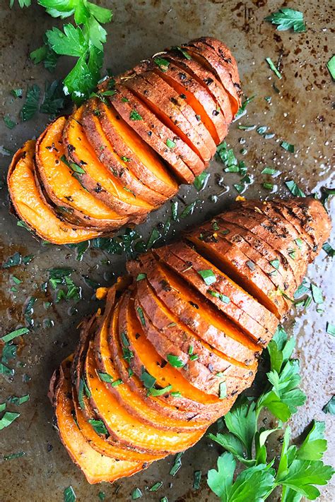 Hasselback Sweet Potatoes One Pan One Pot Recipes