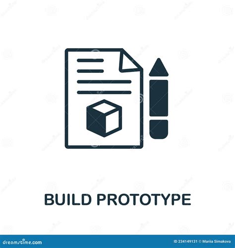 Build Prototype Icon Monochrome Sign From Digital Transformation