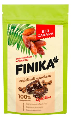 Финиковые конфеты / Кофейный трюфель / Finika / 100 г / Сибирский кедр ...