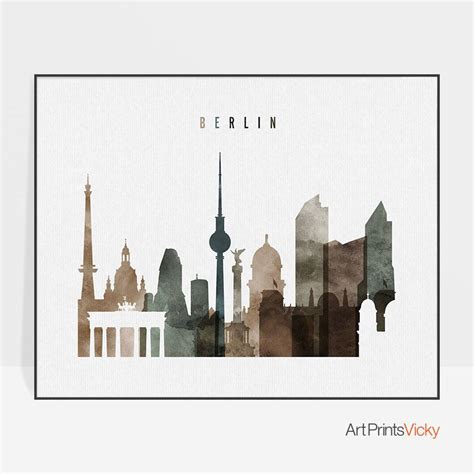 Berlin Skyline, Berlin Wall Art – Poster | Canvas Wall Art Print Poster ...