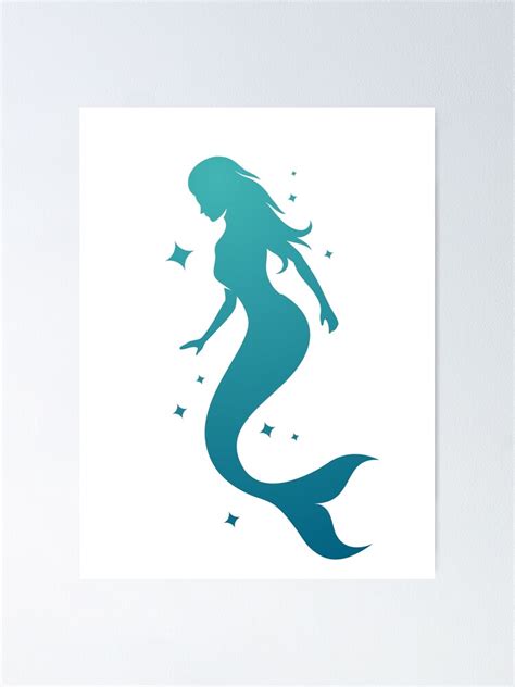 Eva The Thankful Mermaid Poster For Sale By Mswillaarts Redbubble