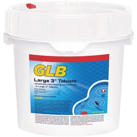 Glb 71234a Chlorine Trichlor Tabs 7 Oz 25 Lb