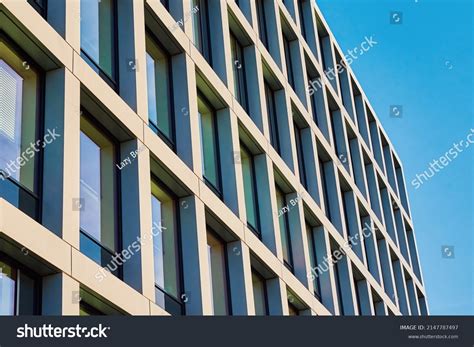 building facade geometric pattern modern architecture stock photo