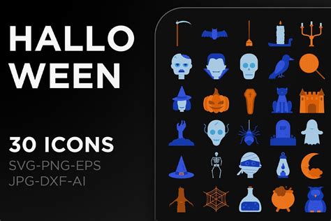 Colored Halloween Icon Pack Bundle · Creative Fabrica