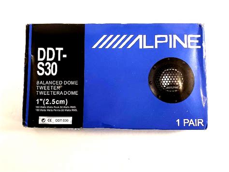 ALPINE DDT-S30 Car Stereo Speakers Music Soft Dome Balanced Car ...