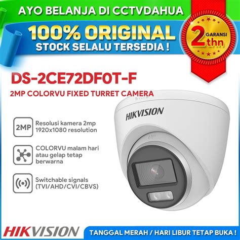 Jual Hikvision Ds Ce Df T F Mp Colorvu Fixed Turret Camera Garansi