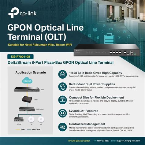 TP LINK 8 PORT GPON OLT DELTA STREAM DS P7001 08 LAN Capable BLACK At