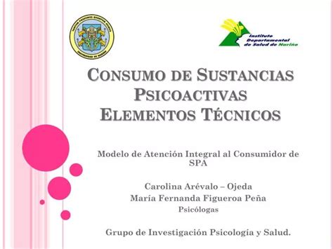 Ppt Consumo De Sustancias Psicoactivas Elementos Técnicos Powerpoint