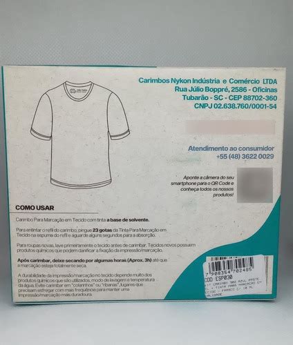 Carimbo Para Tecido Nykon 302 Kit Personaliza Parcelamento Sem