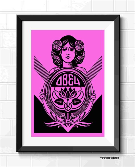 Obey Make Art Not War Art Peace Prints A4 A3 Obey Art Prints | Etsy