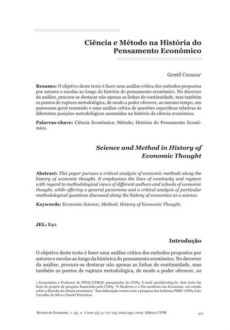 PDF Ciência e Método na História do Pensamento Econômico DOKUMEN TIPS