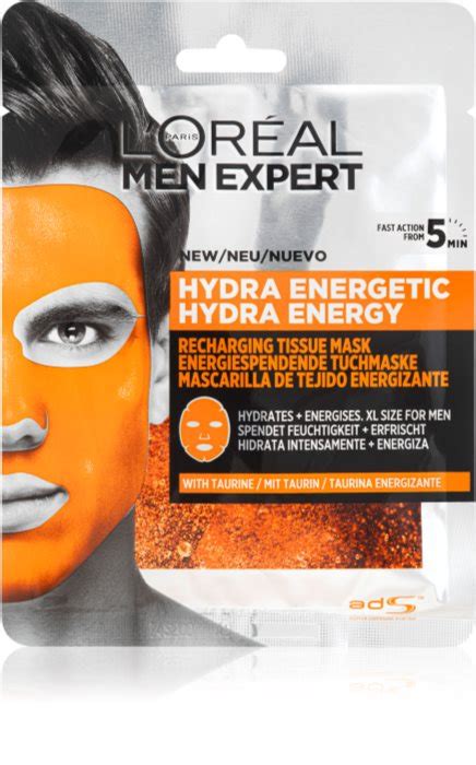 L’oréal Paris Men Expert Hydra Energetic Moisturising Face Sheet Mask For Men Uk