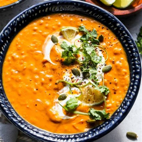 Pumpkin Red Lentil Soup Dishing Out Health