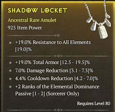 Iso Amulet Mvt Speed Armor Dmg Reduc Topic D Jsp