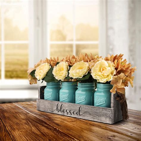Gracie Oaks Table Centerpieces For Dining Room, Farmhouse Dining Room