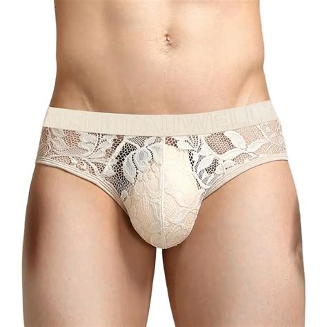 Gay Briefs Tauwell Lace Transparent Briefs
