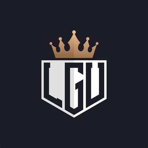 Premium Vector | Luxury LGU Logo with Crown Elegant Initials LGU Letter ...