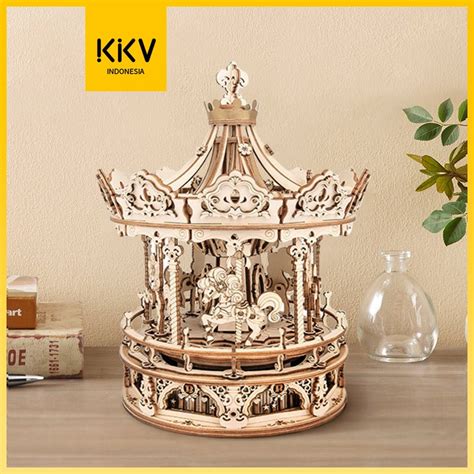 Jual KKV RokrRomantic Carousel Perakitan Yang Menyenangkan Puzzle DIY