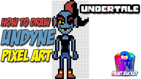 Undyne Undertale Pixel Art Grid - Pixel Art Grid Gallery