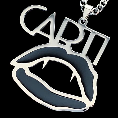 Playboi Carti Necklace Stainless Steel And Black Enamel A Etsy