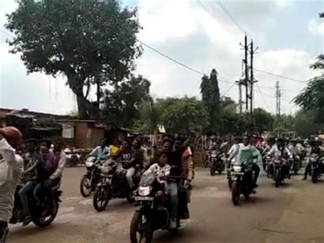 Bike Rally Taken Out With Tricolor In Hands Celebrated Tribal Day With Pomp आदिवासी दिवस पर