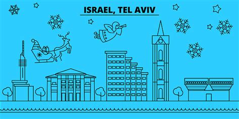 Tel Aviv Skyline Design Vector Download