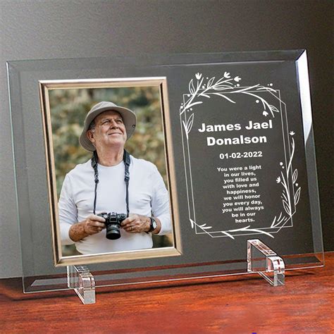 Glass Memorial Picture Frame – Best Gifts Personalized