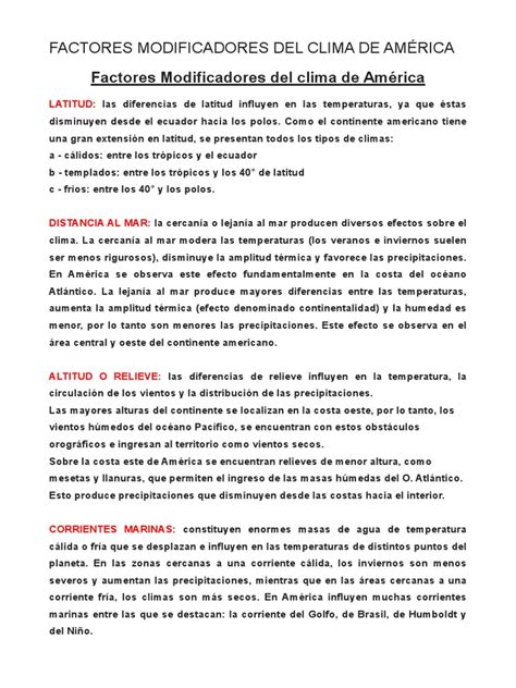 Act 7 Factores Que Modifican El Clima Pdf Clima Herida