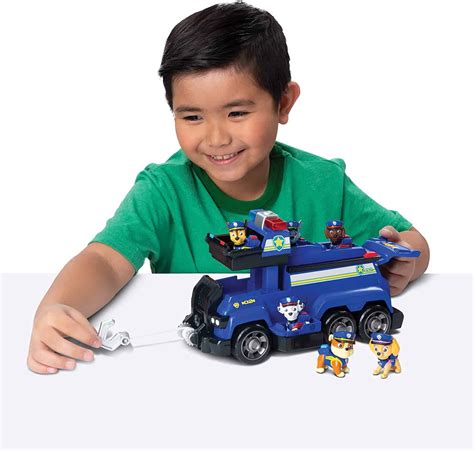 Paw Patrol Chases Total Team Rescue Police Cruiser Vehicle With