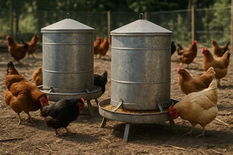 Heavy Duty Chicken Feeders: Built to Last for Large Flocks, Cluck On!