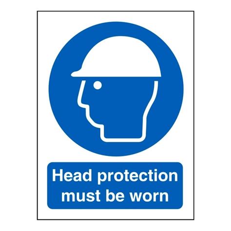 Head Protection Must Be Worn Mandatory Signs