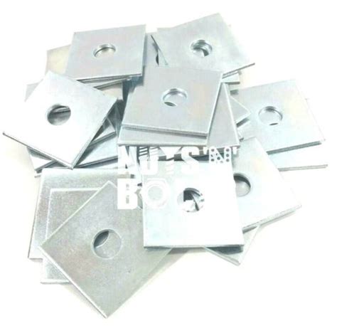 M8 M10 M12 M16 40mm 50mm X 3 5mm Thick Square Plate Washers Zinc