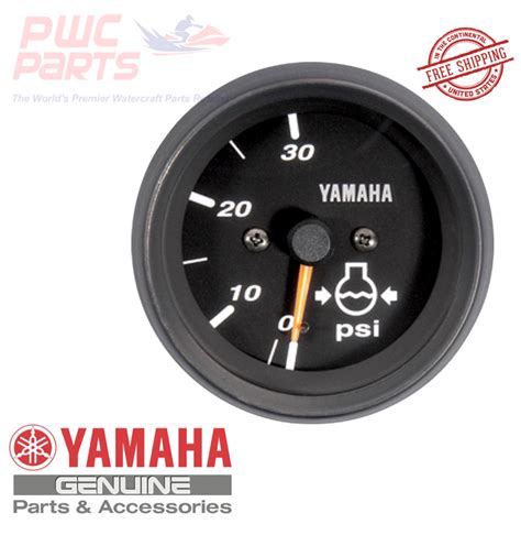 Yamaha Outboard Pro Series Ii Water Pressure Meter Black Face Gauge W Required Water Pressure