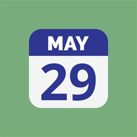 May 29 Calendar Date Icon 23203079 Vector Art at Vecteezy