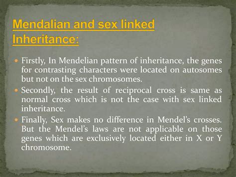 Sex Linked Inheritance Ppt