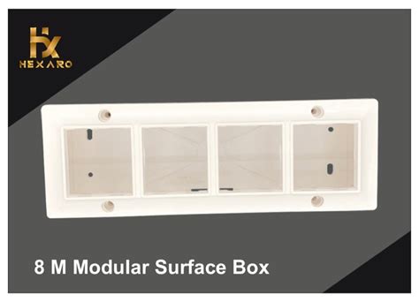 Polished 8 Modular Surface Gang Box White Plastic At 43 Piece In