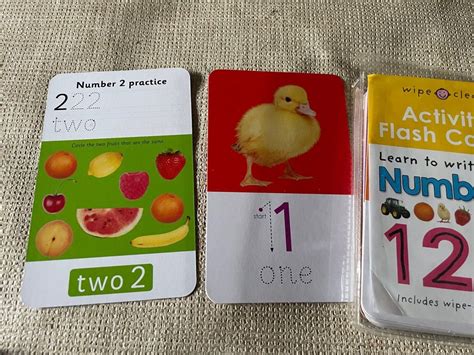 Wipe Clean Activity Flash Card Numbers Hobbies Toys Books