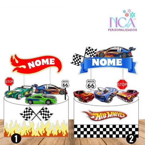Topo Topper De Bolo HOT WHEELS Personalizado Nome E Idade Conforme Modelo Shopee Brasil