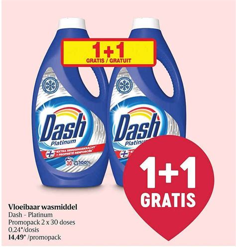 Vloeibaar Wasmiddel Dash Platinum Promotie Bij Delhaize