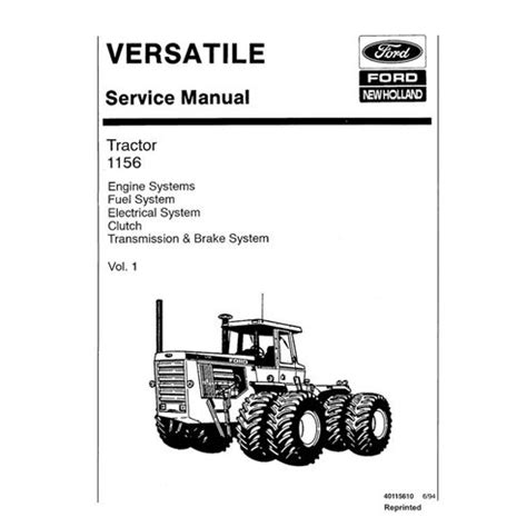 Manual De Servicio En Pdf Escaneado Del Tractor New Holland Ford 1156