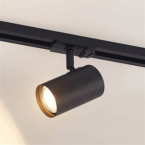 Lindby Ties spot sur rail LED monophasé noir Luminaire fr