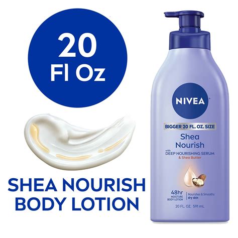 Nivea Shea Nourish Body Lotion Dry Skin Lotion With Shea Butter Fl