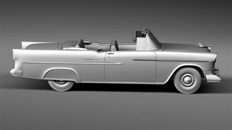 Chevrolet Bel Air Convertible 1955 3d Model Cgtrader